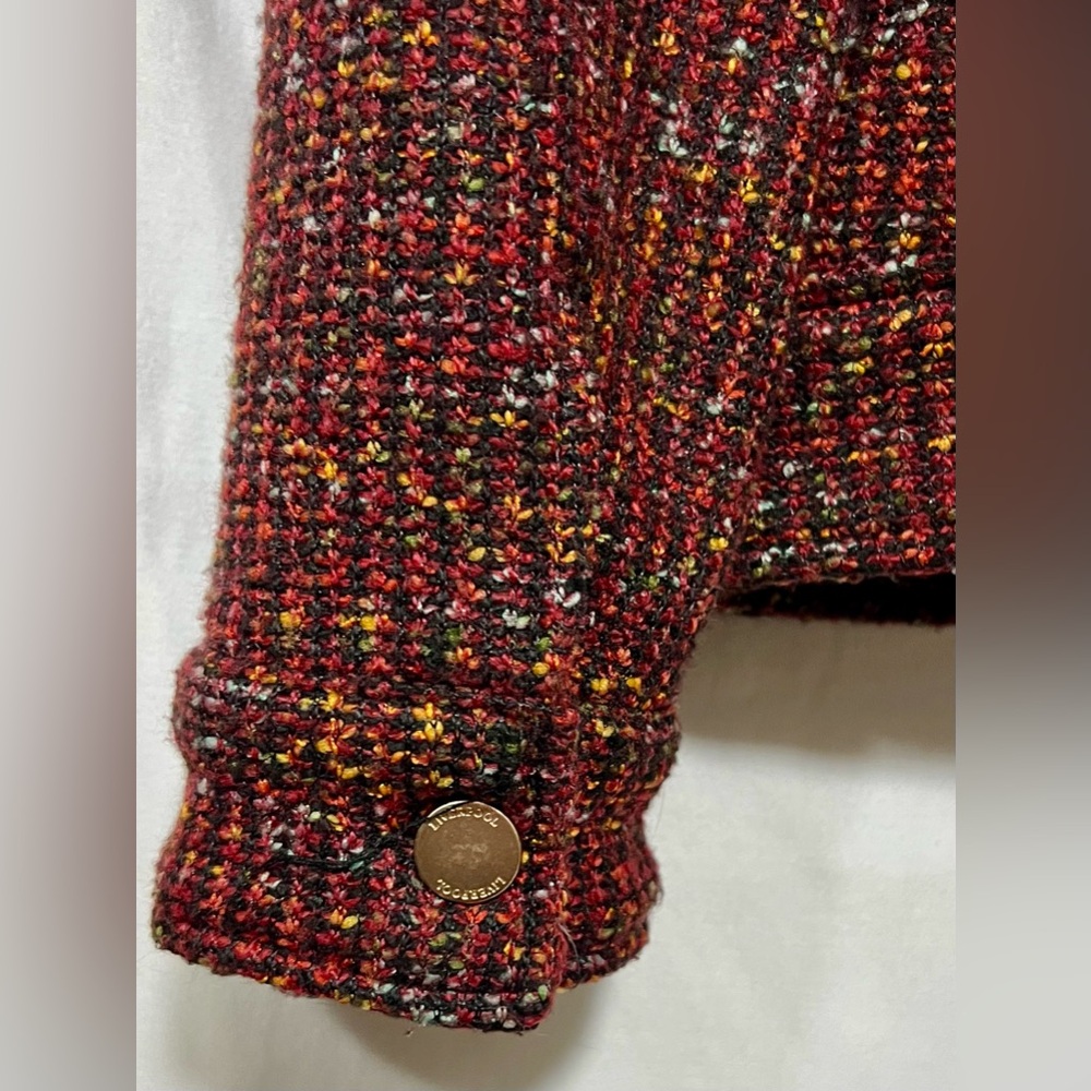 Liverpool Los Angeles Collarless Zip Up Tweed Jacket Office Casual Colorful Chic - Picture 14 of 16